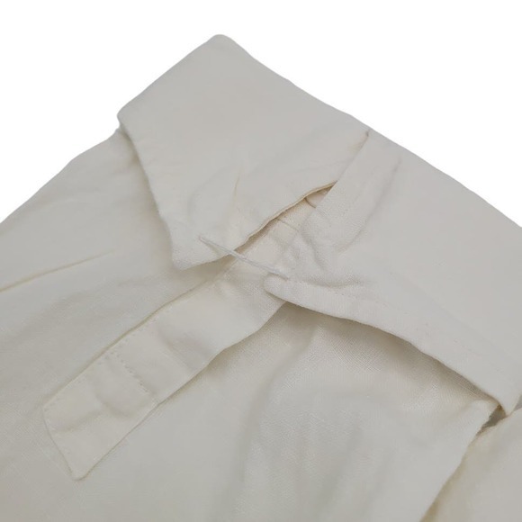 Kate Hill‎ Women’s White Linen Eyelet Collared Blouse 16W - Picture 8 of 10